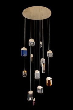 Подвесная люстра LED 74W 3000К/4000К/5500К LE7771/13 Gold золото Natali Leon