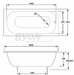 Ванна чугунная BYON B13 V0000217 140x70