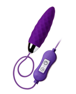 Фиолетовое узенькое виброяйцо с пультом управления A-Toys Cony, работающее от USB