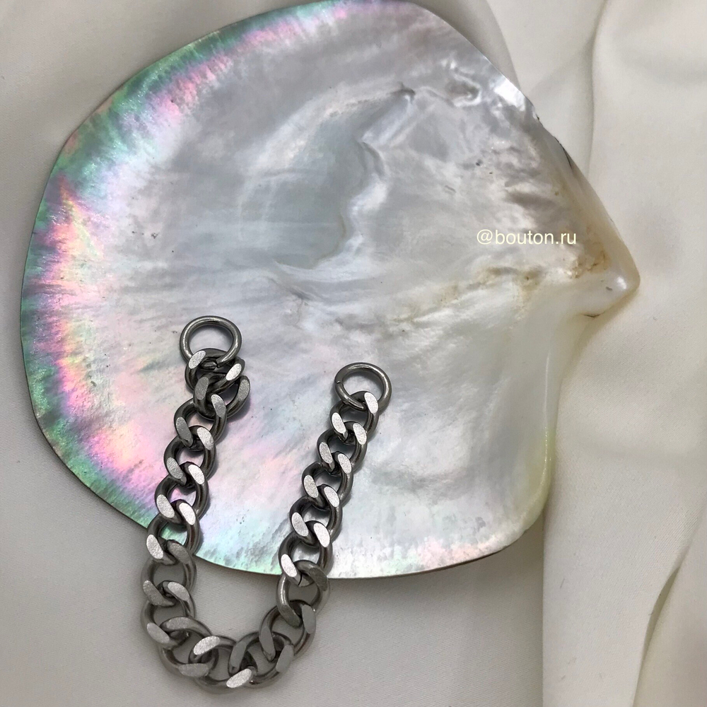 Вешалка петелька цепочка для верхней одежды серебро