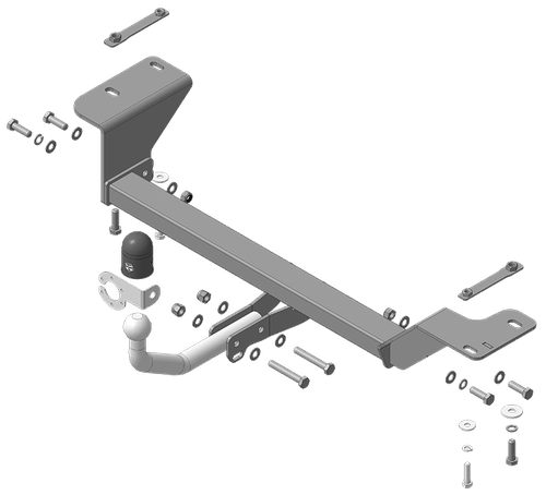 Фаркоп с эл-кой Smart для JAC JS4, Москвич 3 с 2022 г. (оцинк. Шар)(паспорт и сертификат в комплекте) J101A.Автостандарт