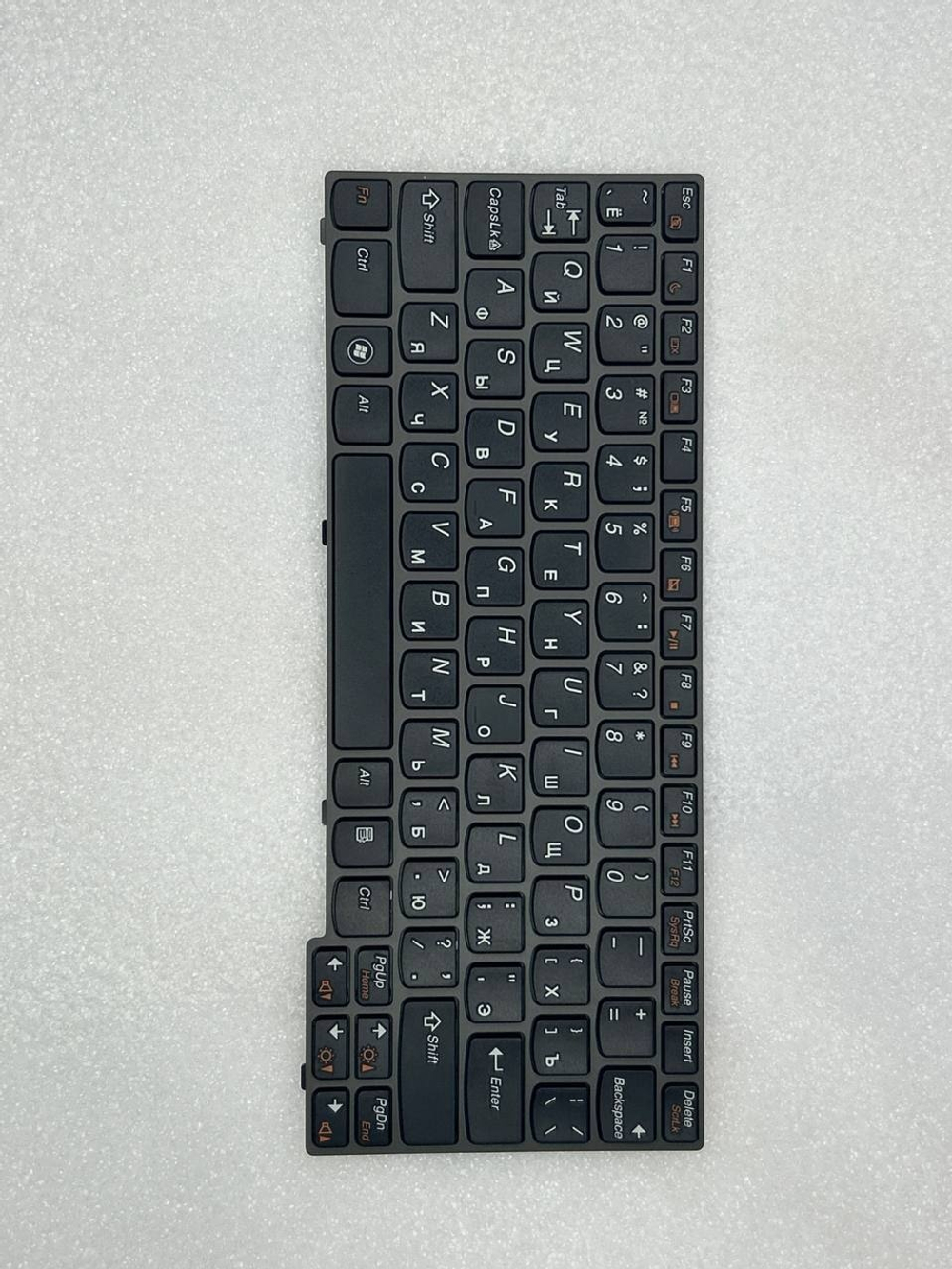 Клавиатура для ноутбука Lenovo S10-3 раскладка - русская, без подсветки, черная (25010052), оригинал