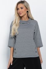 Джемпер Эдельвейс (черно-белый) Б11485 LT Collection