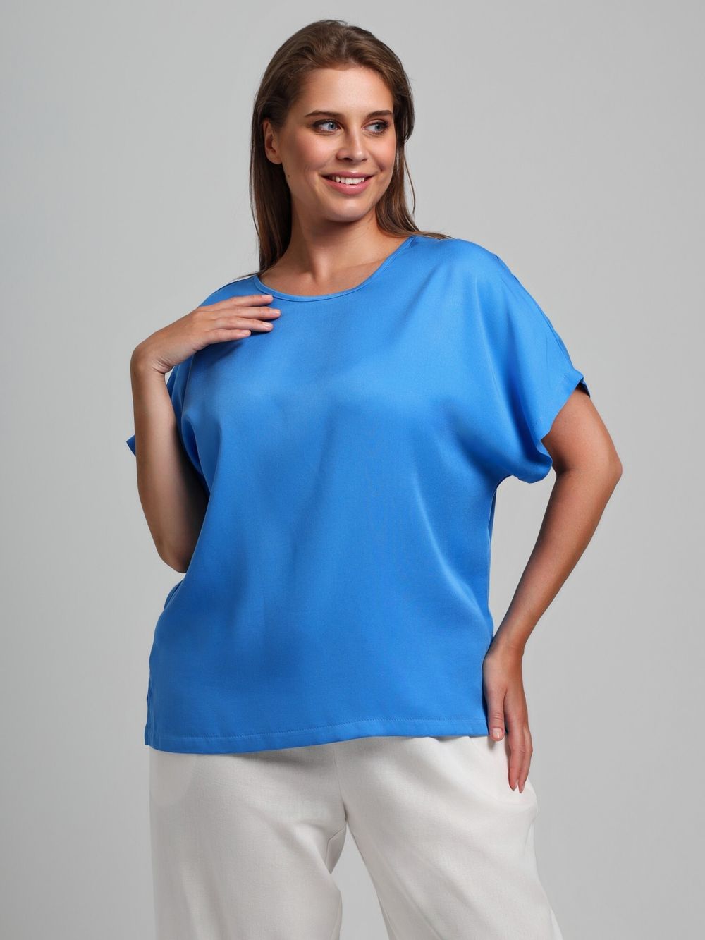 Блузка Летний драйв-4 Виотекс ГОЛУБОЙ