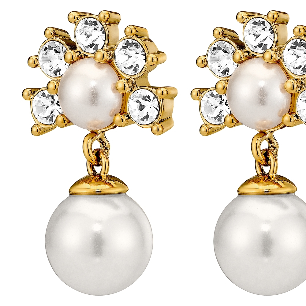 Серьги Dyrberg Kern VERONICA SG CRYSTAL /WHITE PEARL 450109