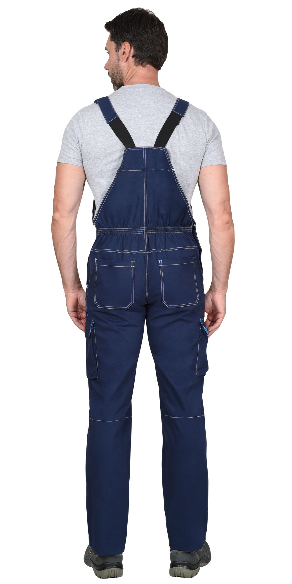 Костюм СИРИУС-ДЖЕТ куртка, полукомбинезон синий с голубым тк. мех. стрейч с ВО