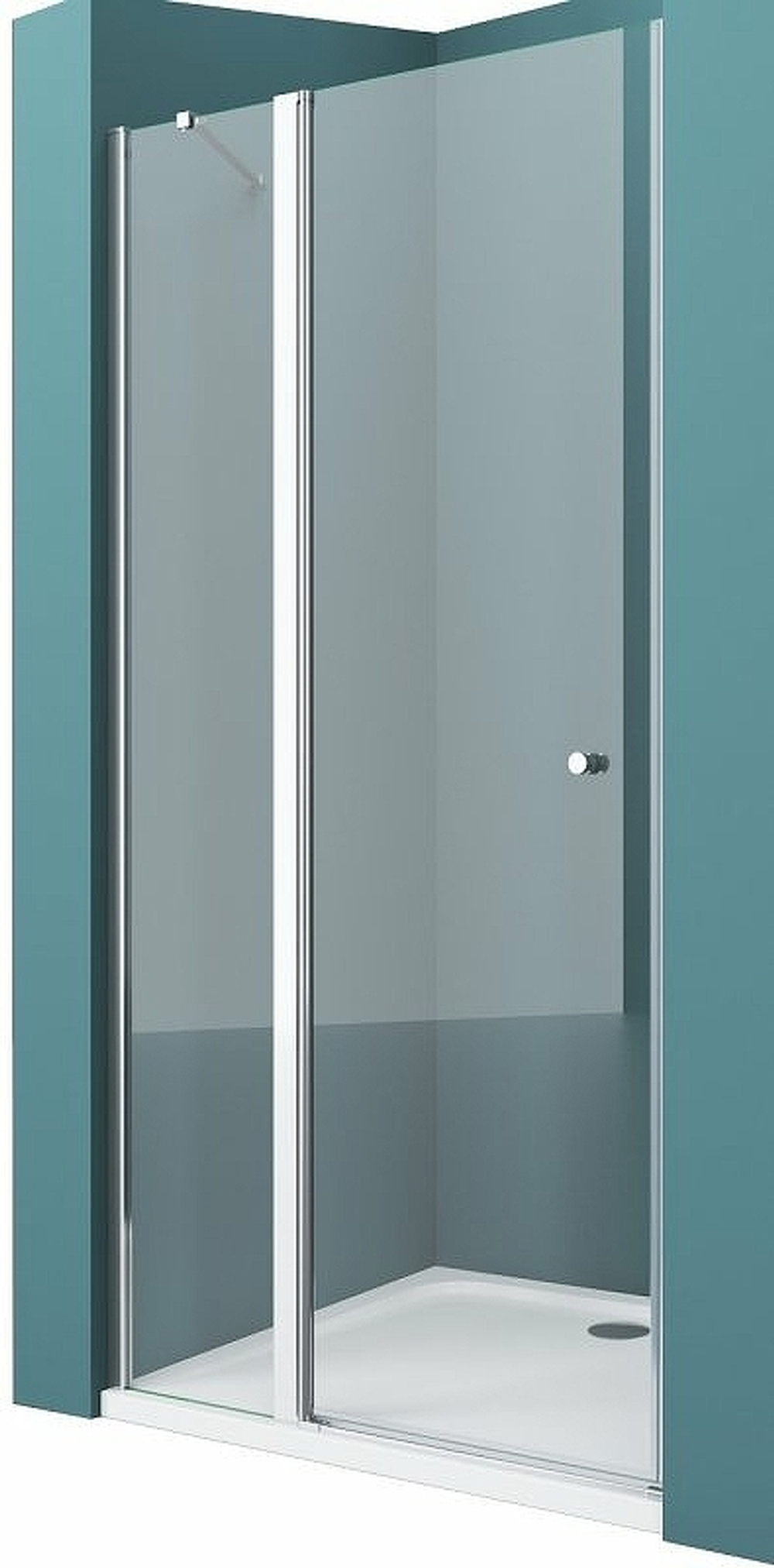 Душевая дверь BelBagno Etna 120 ETNA-B-12-60/60-C-Cr-90 профиль Хром стекло прозрачное