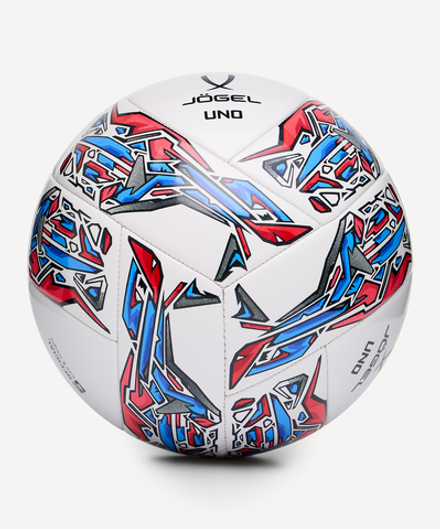 Мяч футбольный JÖGEL Uno №5, белый/красный/синий
