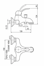 Смеситель для ванны Rav-Slezak LABE L054.5BZ