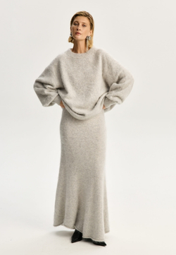 Юбка из пушистого кашемира