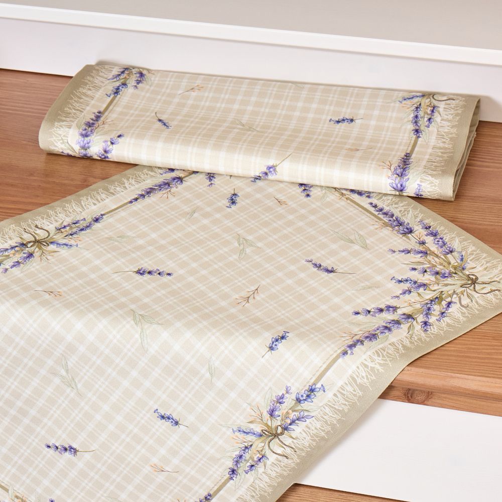 НАБОР ПОЛОТЕНЕЦ ИЗ 2-Х ШТ "ДУША ПРОВАНСА",40Х60СМ, 100% ХЛОПОК,ТВИЛ,КЛЕТКА