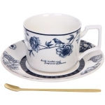 Чайная пара «Шарм» (кружка 270мл, блюдце,ложка) синяя