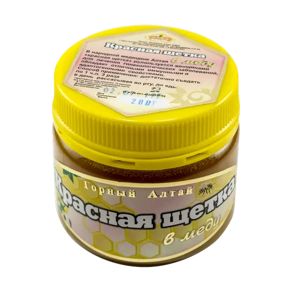 Красная щётка в меду