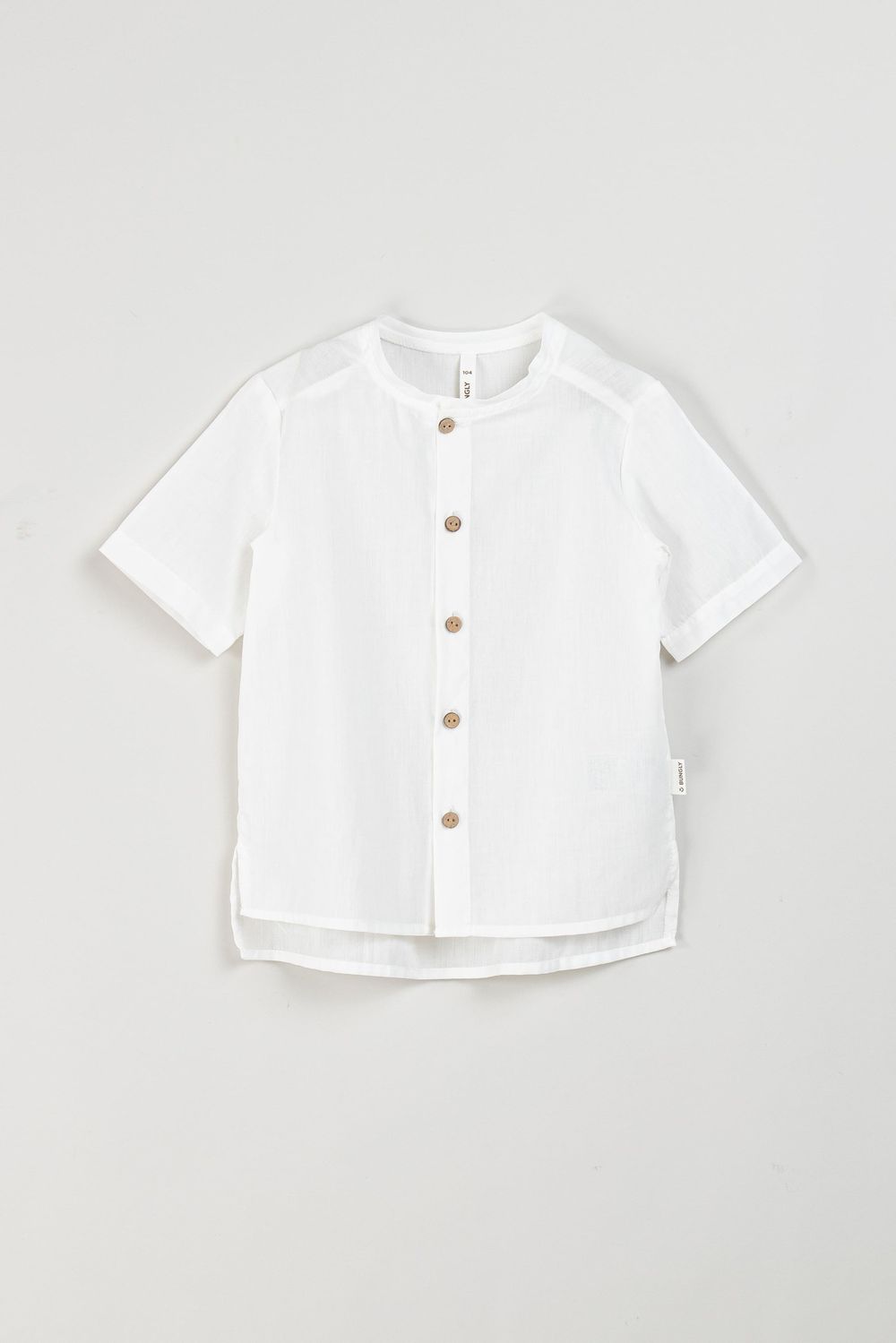 Рубашка хлопковая "Молоко" с коротким рукавом