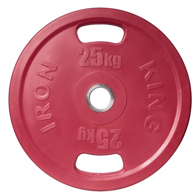 Диск обрезиненный с 2-мя хватами 25 кг красный
