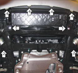 Защита Радиатора. 5 мм, Алюминий. для BMW X5 (e70) 2010-2013 MOTODOR.30205