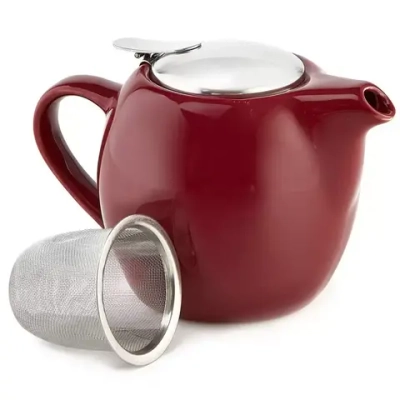 Чайник заварочный 500 мл с металлическим фильтром Ф19-035R бордовый