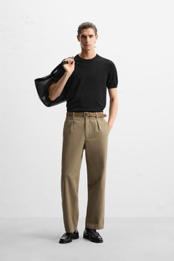 ZARA ФУТБОЛКА СВОБОДНОГО КРОЯ, ЧЕРНЫЙ