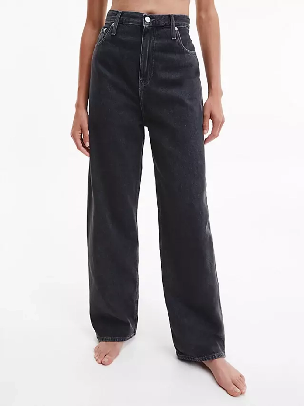Джинсы Cal high rise relaxed grey