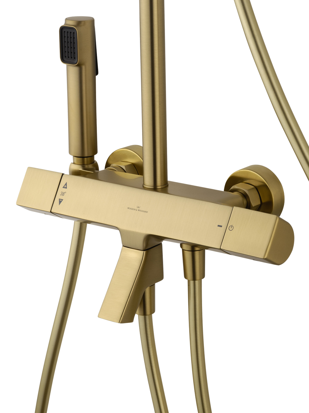 Душевая система с термостатом WONZON & WOGHAND The ONE, Брашированное золото (WW-B3094-BG)