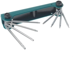 Набор ключей RF-5087TF TORX складной 8пр.(T5H-T10H, T15H, T20H c отверстием) ROCKFORCE