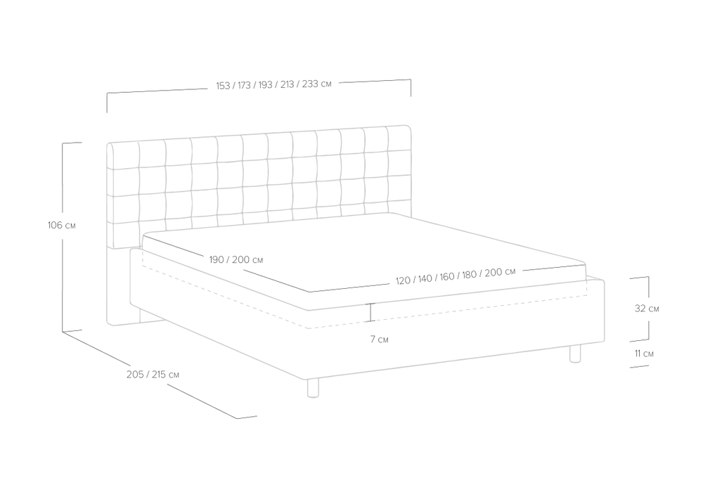 Кровать Siena (140x200)