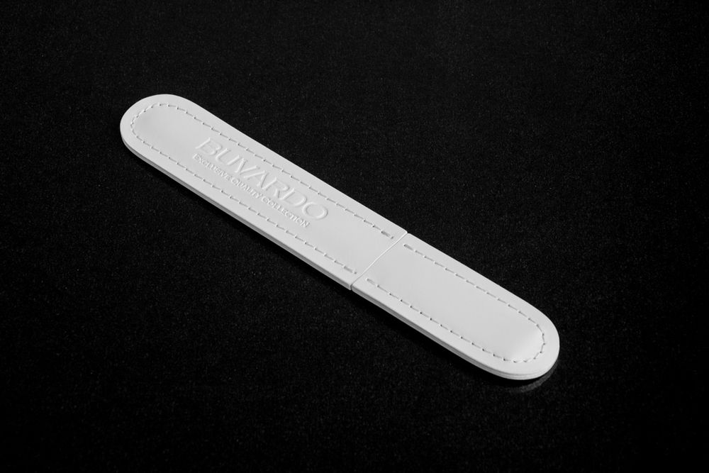 Канцелярский нож с ножнами из кожи цвет БЕЛЫЙ