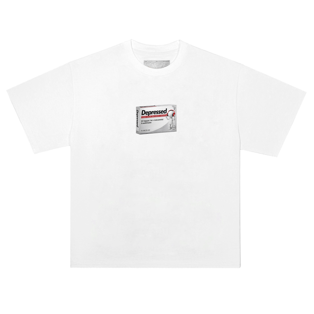 DEPRESSED WHITE T-SHIRT