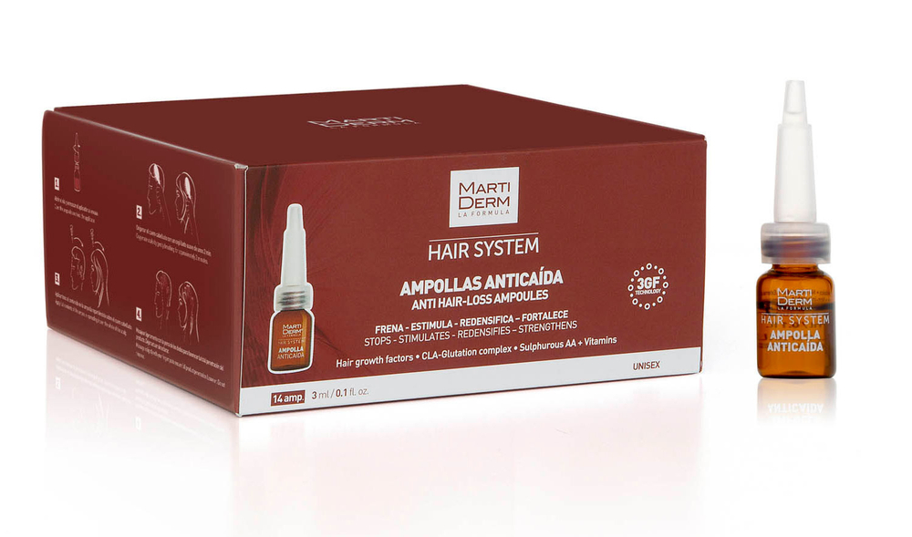 МартиДерм Hair System Ампулы против выпадения волос Martiderm Hair System Anti Hair-Loss Ampoules 14x3 мл