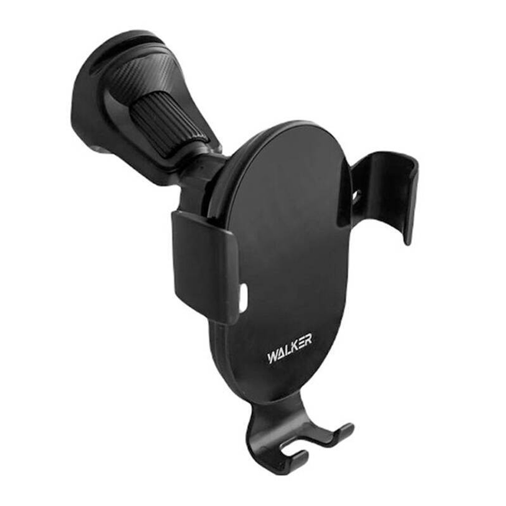 Автодержатель WALKER CX-051 гравитационный на воздуховод, с беспроводным ЗУ, черный