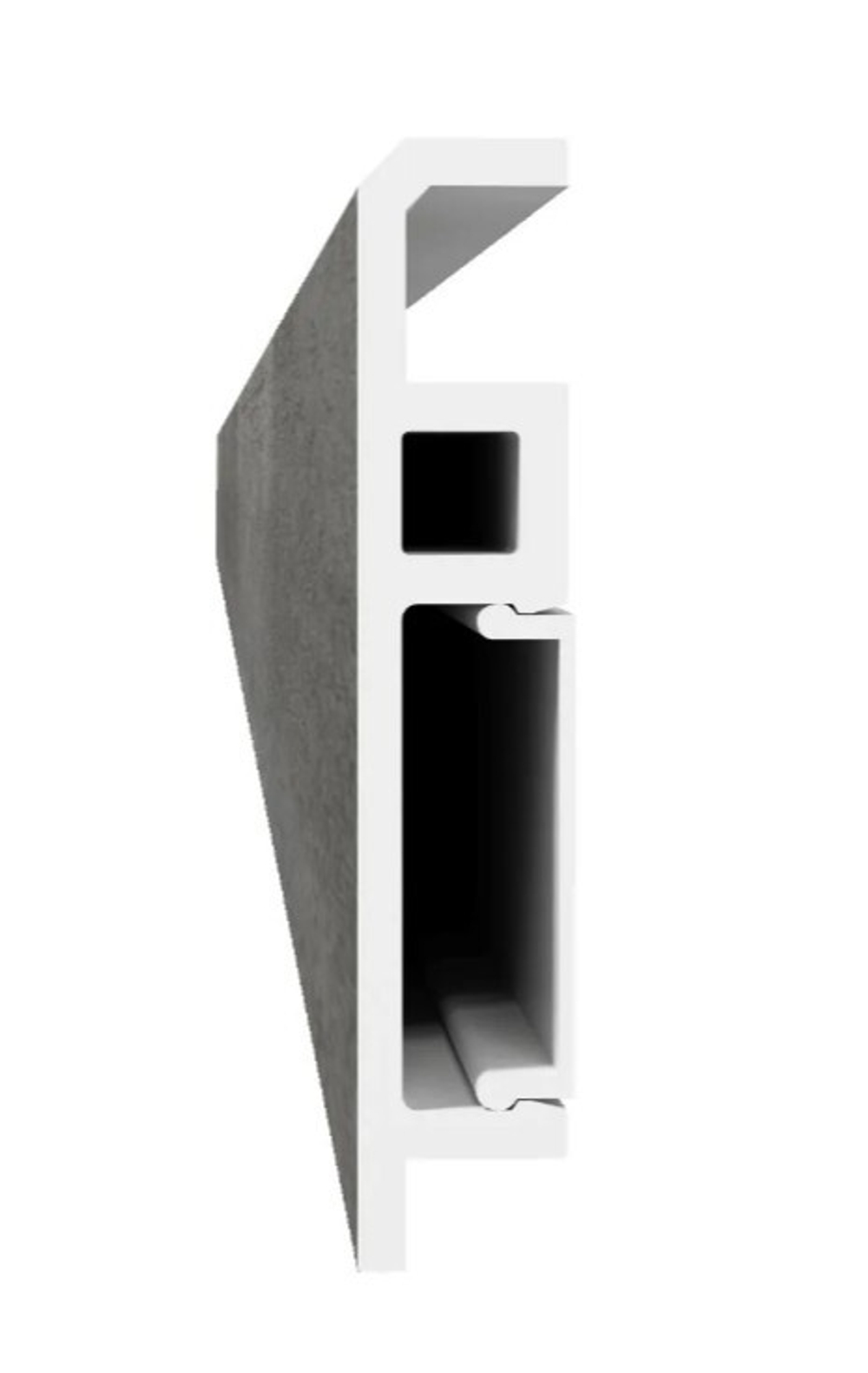 Напольный плинтус ПВХ Foresta Concept Бетон Невский FC 017 2000х70х13 мм