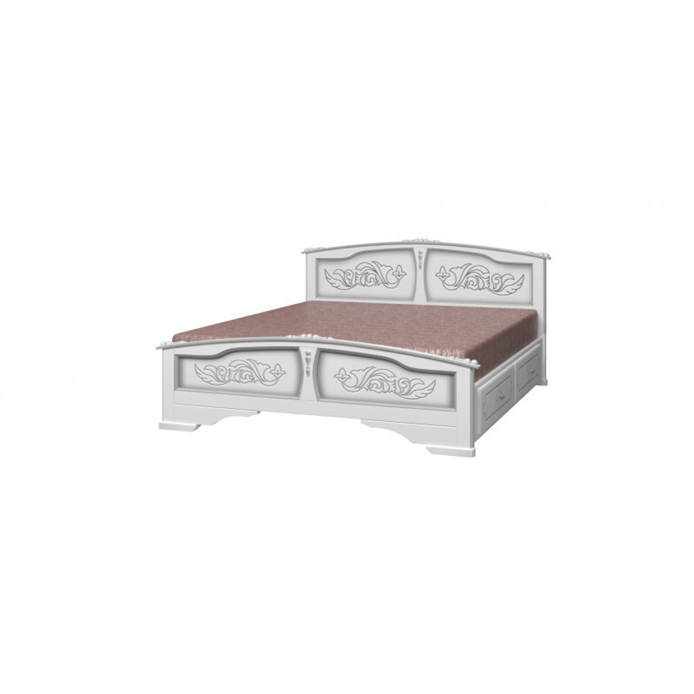 Кровать Елена с ящиками (массив сосны)