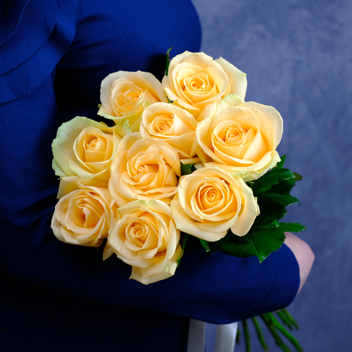 Купить Букет персиковых роз "Нежность"