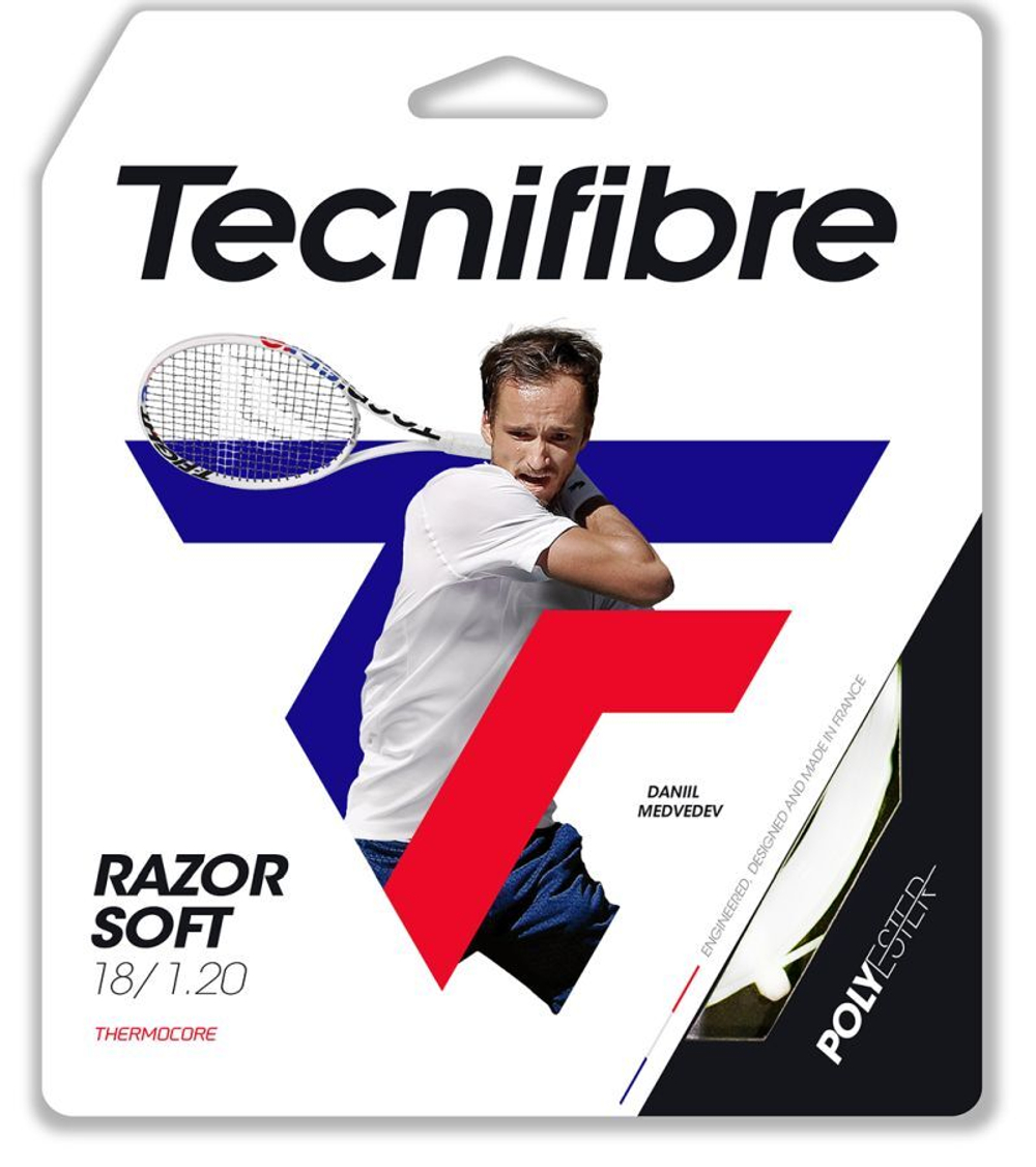 Теннисные струны Tecnifibre Razor Soft (12 m) - белый