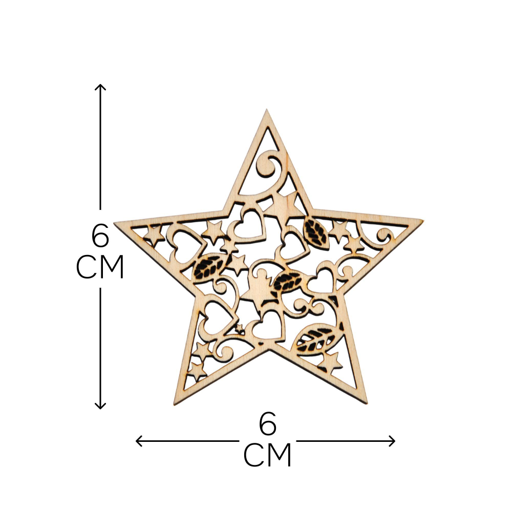 Подарочный набор игрушек на новогоднюю елку, деревянные