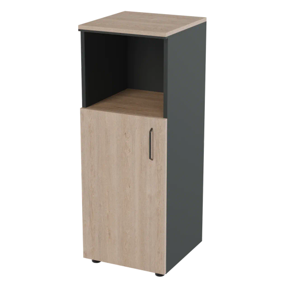 Шкаф для документов средний узкий с нишей Prego office 403х420х1240 ПОШСУН