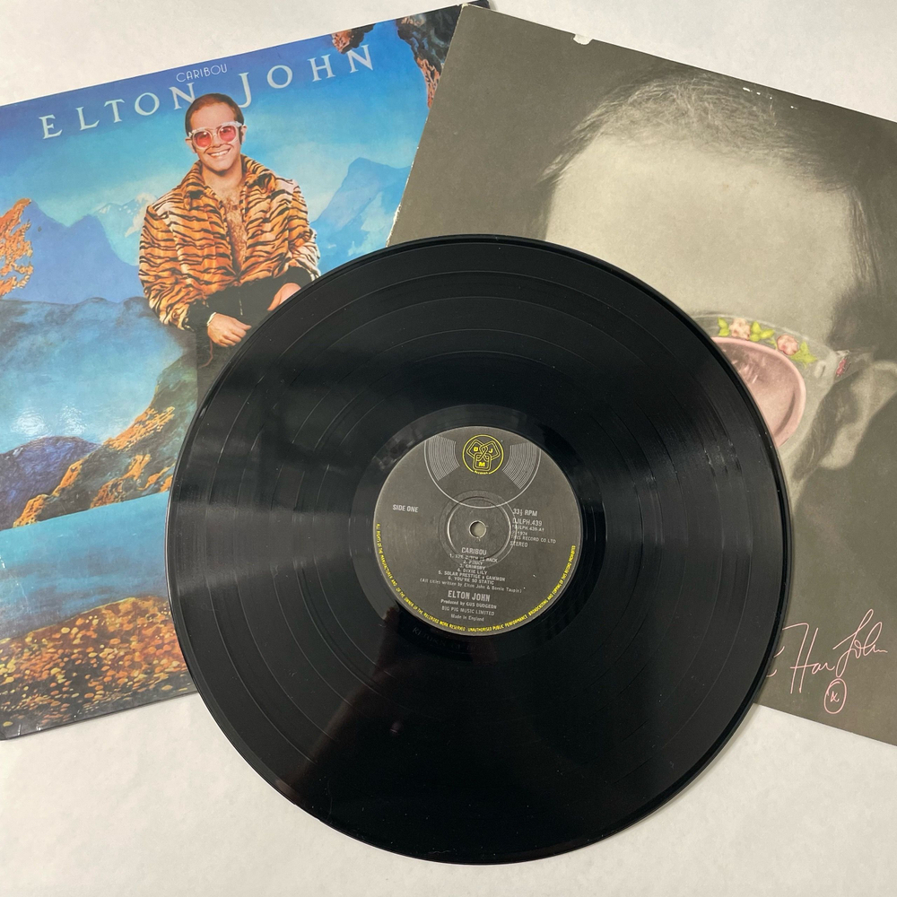 Винтажная виниловая пластинка LP Elton John Caribou (Англия 1974)