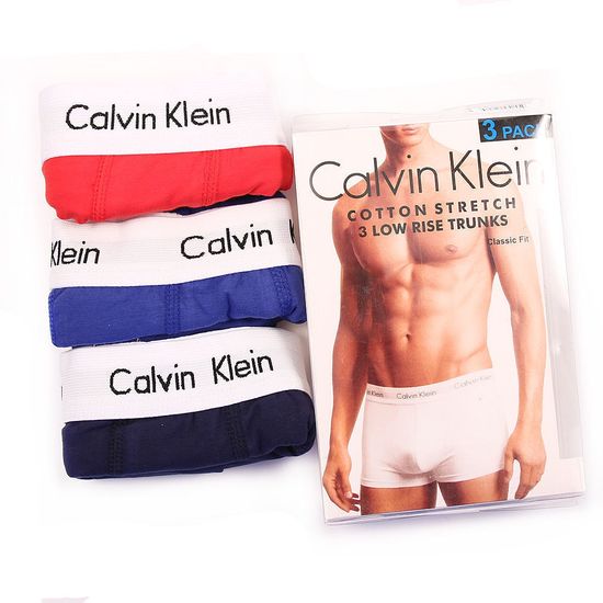 Набор мужских трусов боксеров (синие,красные, темно-синие) 3шт, Calvin Klein Daily Set