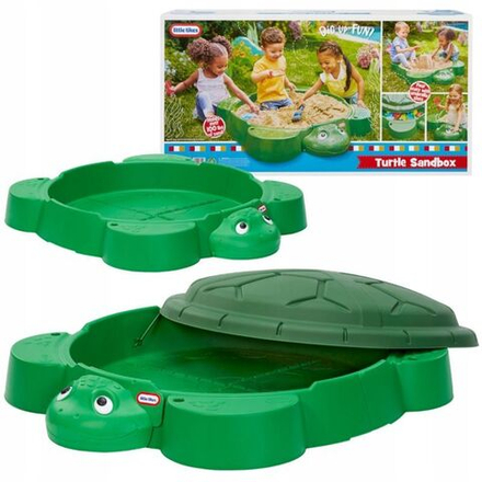 Пластиковая песочница Little Tikes - Складная зеленая черепаха с крышкой - Литл Тайкс 664526