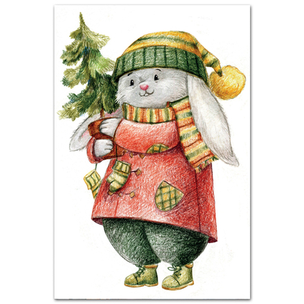 Кролик с ёлочкой