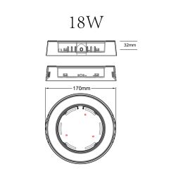 Светильник светодиодный ЭРА LED 19-18-4K накладной круглый 18Вт 4000К | Downlight