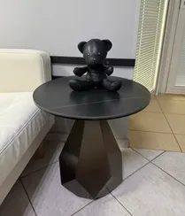 Журнальный столик Sharp Ø50х51 см, черная керамика