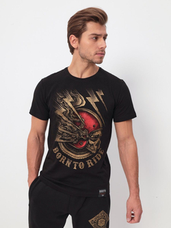 Футболка Born to ride черная