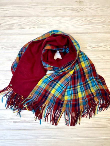 Палантин двухсторонний на кнопке 1 (кашемир+кашемир)