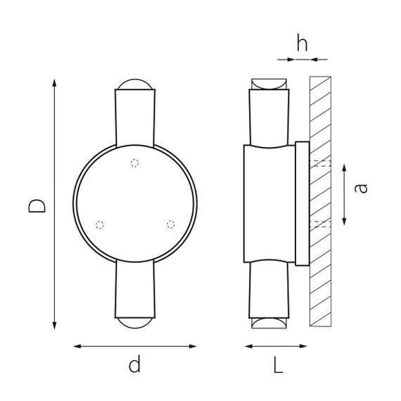 Уличный настенный светодиодный светильник Lightstar Dito 380623