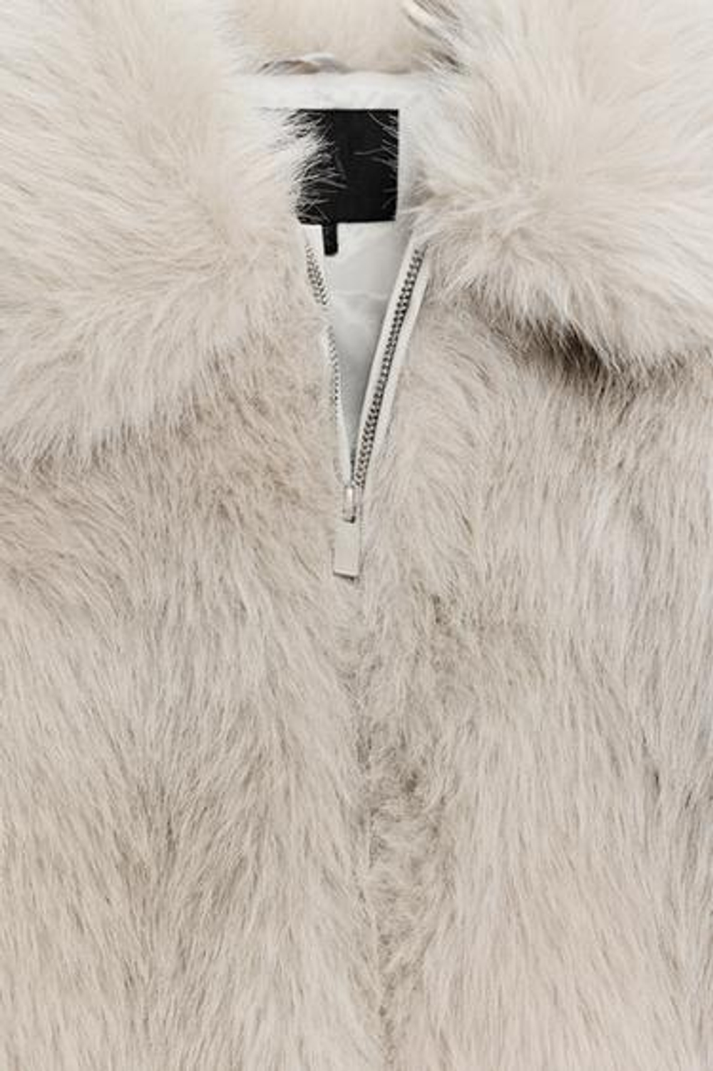 Короткое пальто из искусственного меха на молнии - ZARA