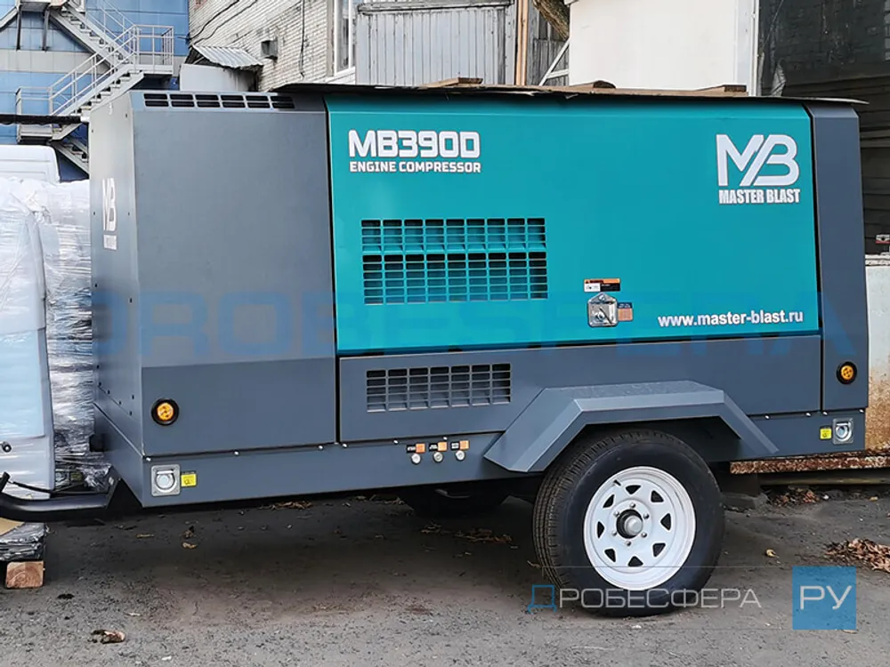 Дизельный компрессор MB390D + AC MasterBlast передвижной
