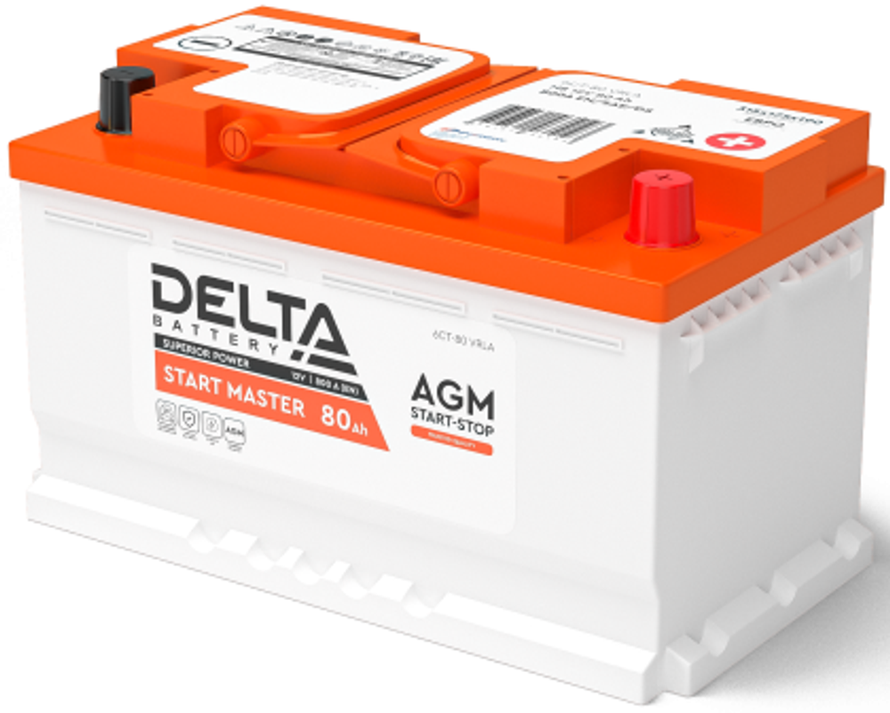 DELTA Start Master AGM 6CT- 80 аккумулятор