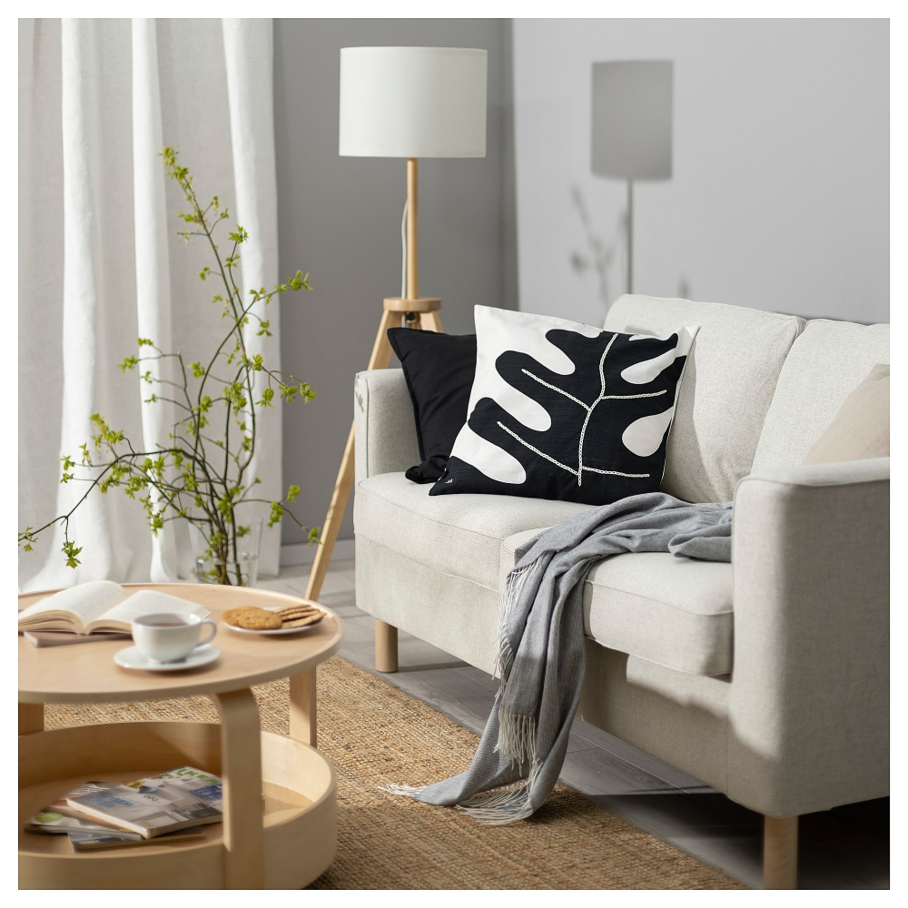 Чехол на подушку IKEA SMAFROSSORT, Бежевый с рисунком, 50x50 см