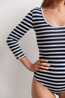 Боди с рукавом 3/4 (тельняшка)